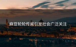 麻豆轮轮传闻引发社会广泛关注