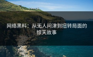 网络黑料：从无人问津到扭转局面的惊天故事