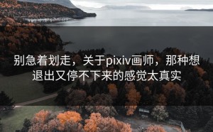 别急着划走，关于pixiv画师，那种想退出又停不下来的感觉太真实