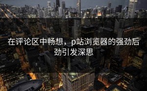 在评论区中畅想，p站浏览器的强劲后劲引发深思