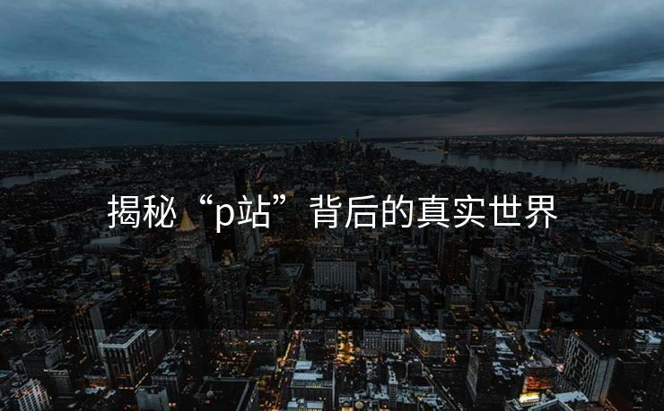 揭秘“p站”背后的真实世界